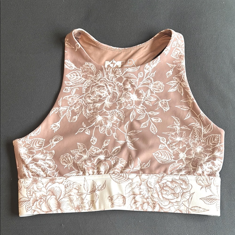 PopFlex Botanical Blossoms crop bra